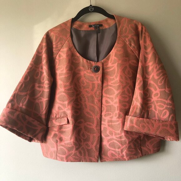 Nic + Zoe | Orange Jacquard Jacket - Picture 1 of 8